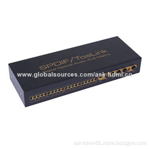 SPDIF/TosLink 4 x 4 HDMI Matrix, No Loss of Quality, 5V DC/1A Power Supply